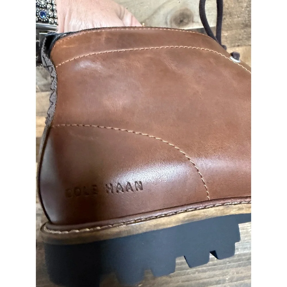 Cole Haan Mens Grand.OS Brown Leather Chukka Boots C37594 Size 12 M